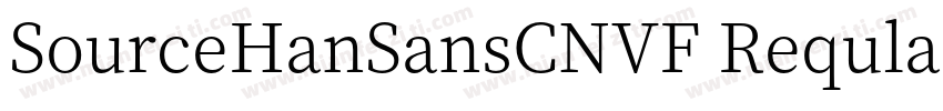 SourceHanSansCNVF Reqular字体转换